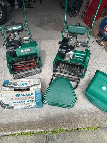 Qualcast mower and scarifier - and,